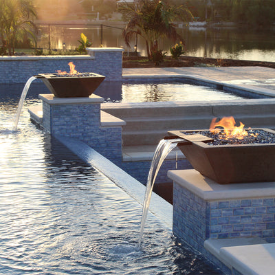 Prism Hardscapes Lombard Fire/Water Bowl | Outdoor Gas Fire Feature