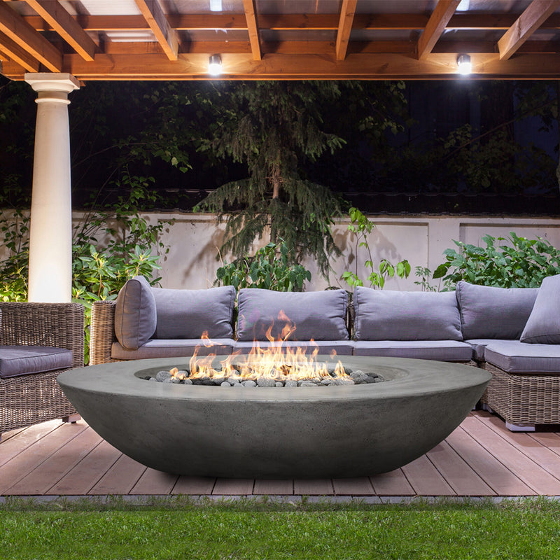 Prism Hardscapes Ovale Fire Bowl | Outdoor Gas Fire Pit