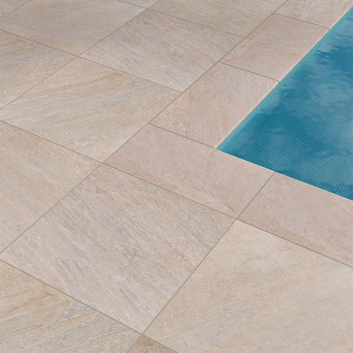 Quartz Beige, 13" x 24" | 2CM Eased Porcelain Pool Coping by MSI