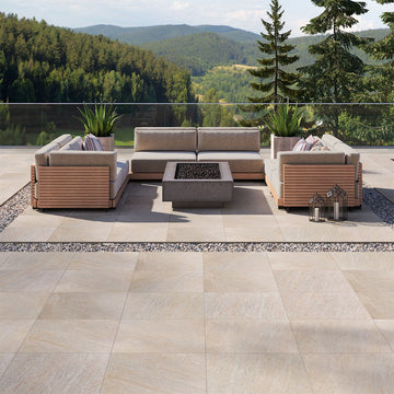 Quartz Beige, 24" x 24" | MSI 2CM Porcelain Paver | LPAVNQUABEI2424