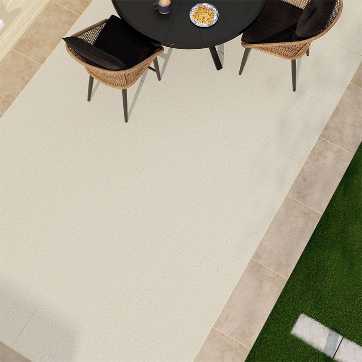 Quartz Beige, 24" x 24" | MSI 2CM Porcelain Paver | LPAVNQUABEI2424