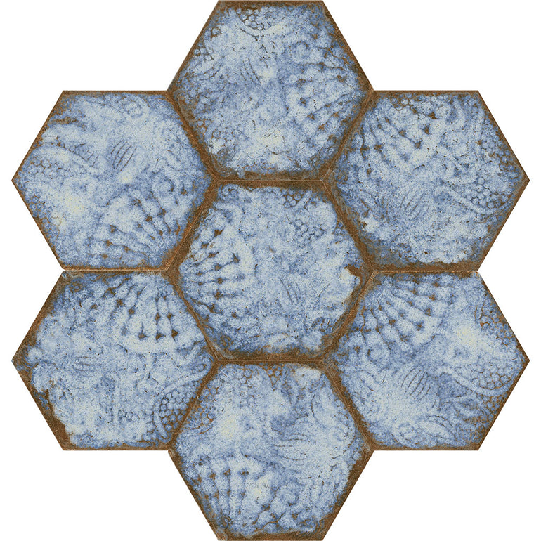 Reactive Marina, Hexagon Porcelain Tile | CODGAUDMARHEX | IWT Tesoro