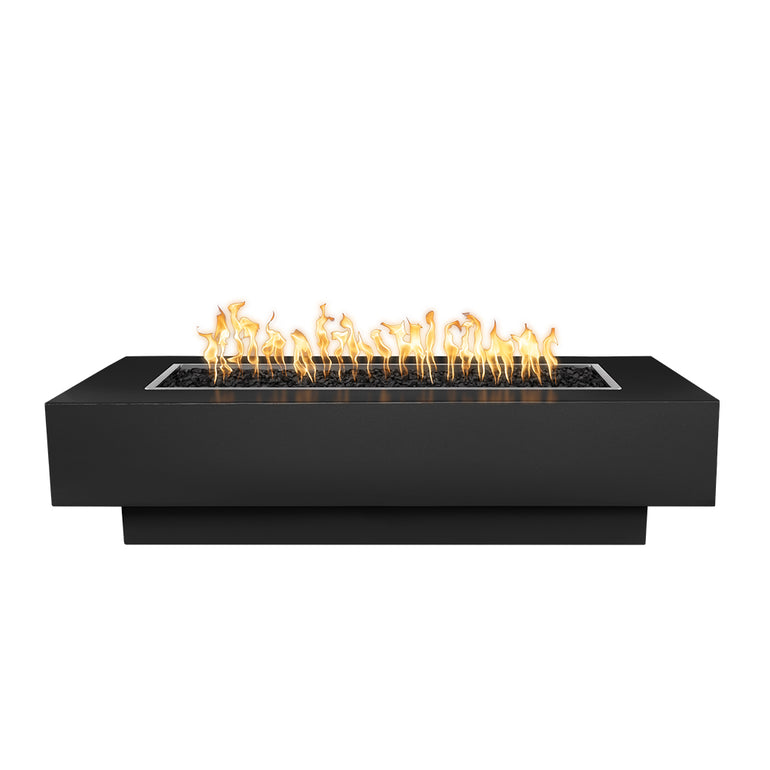 Coronado Rectangular 108" Fire Table, Powder Coated Metal | Fire Pit-Black