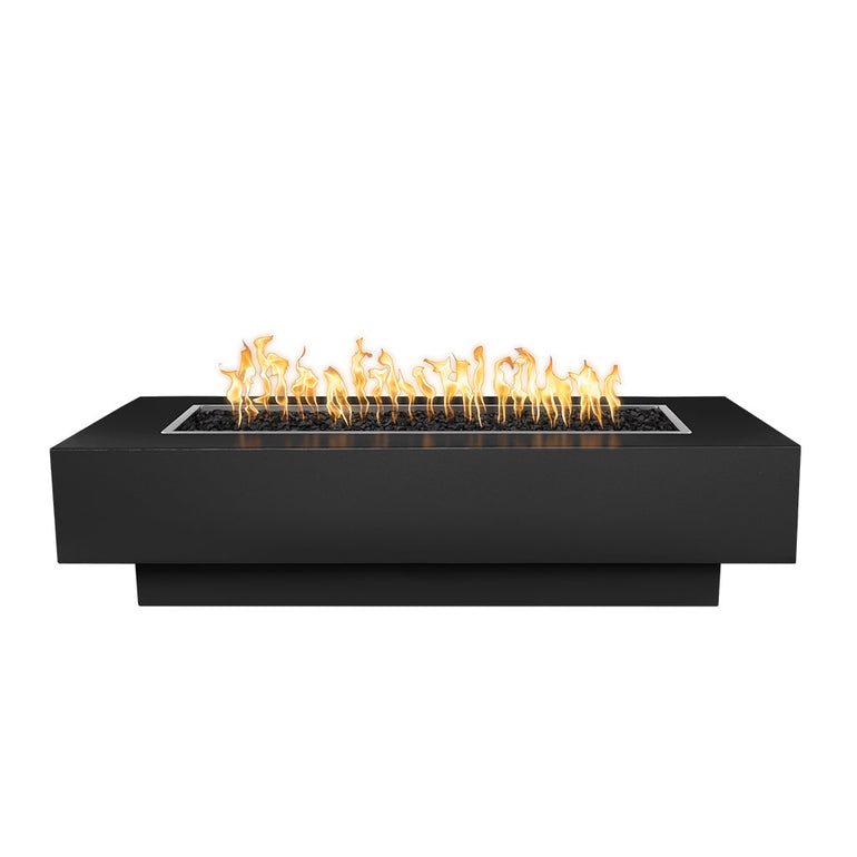 Coronado Rectangular 84" Fire Table, Powder Coated Metal | Fire Pit-Black