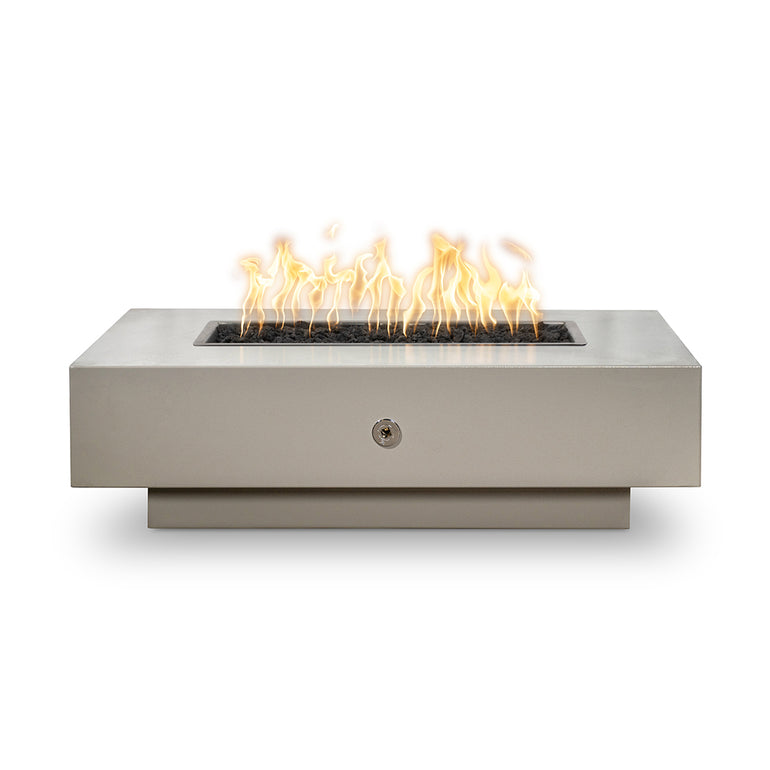 Coronado Rectangular 108" Fire Table, Powder Coated Metal | Fire Pit-Pewter