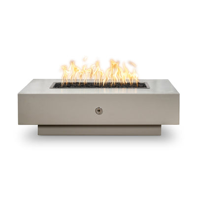 Coronado Rectangular 96" Fire Table, Powder Coated Metal | Fire Pit-PEWTER