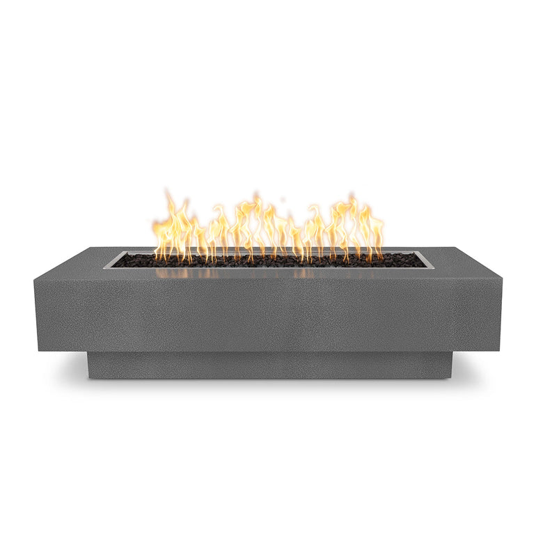 Coronado Rectangular 72" Fire Table, Powder Coated Metal | Fire Pit-Silver Vein