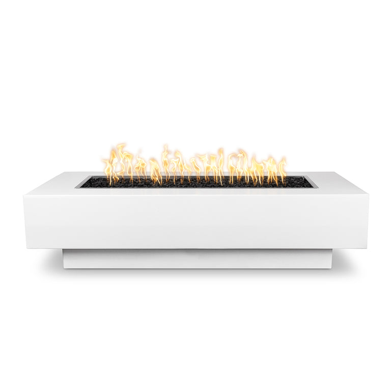 Coronado Rectangular 108" Fire Table, Powder Coated Metal | Fire Pit-White