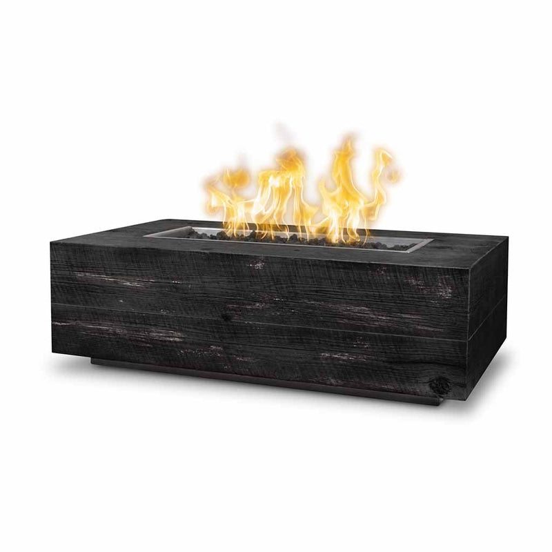 Coronado 72" Fire Table, Wood Grain GFRC Concrete | TOP Fire Pit-EBONY