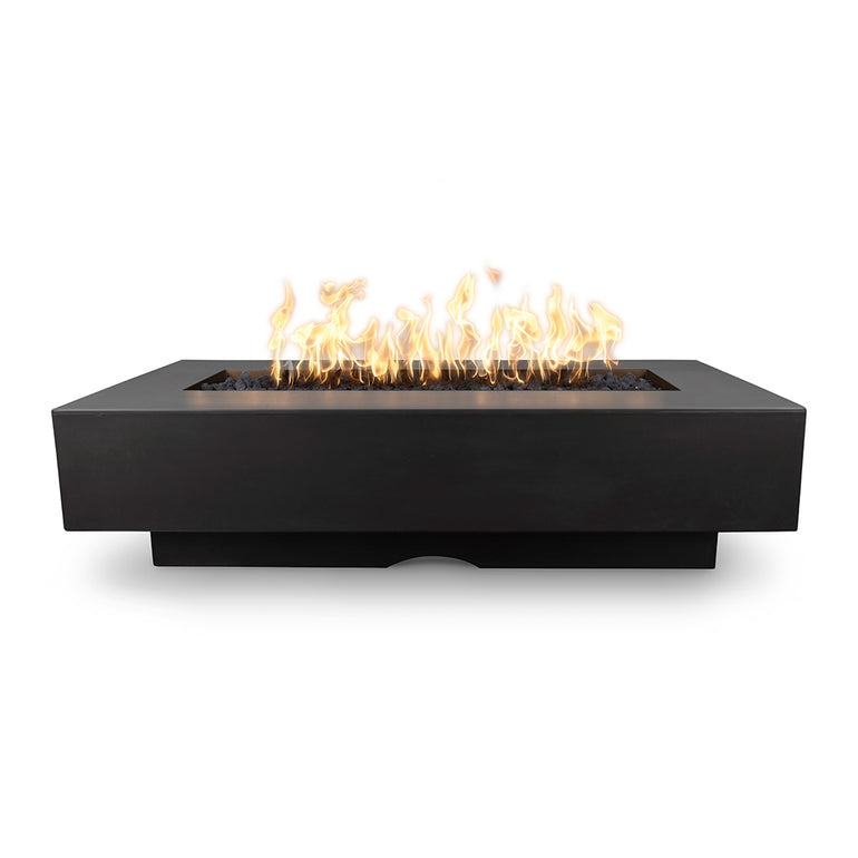 Del Mar Rectangular 48" Fire Table | GFRC Concrete Fire Pits by TOP-Black