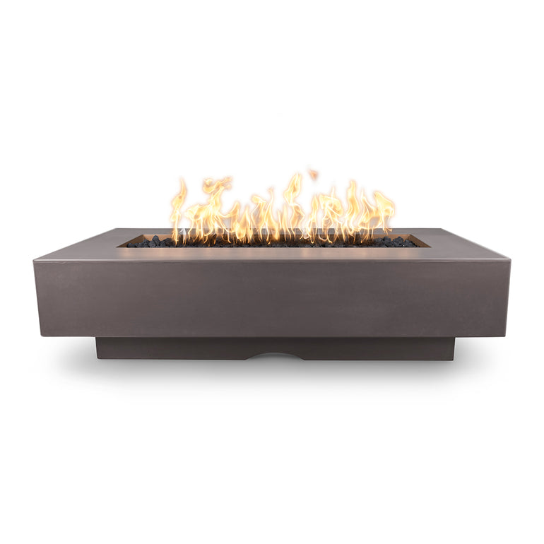 Del Mar Rectangular 72" Fire Table | The Outdoor Plus GFRC Fire Pits-Chestnut
