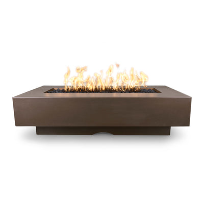 Del Mar Rectangular 48" Fire Table | GFRC Concrete Fire Pits by TOP-Chocolate