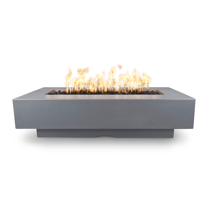 Del Mar Rectangular 96" Fire Table | GFRC Concrete Fire Pits by TOP-Gray