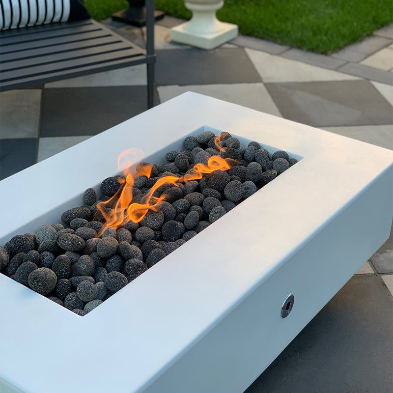 Del Mar Rectangular 60" Fire Table | The Outdoor Plus GFRC Fire Pits