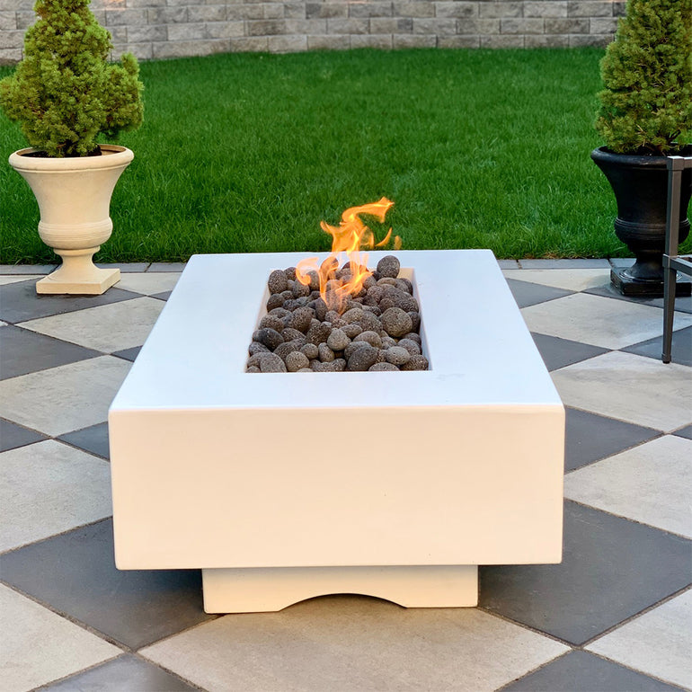 Del Mar Rectangular 72" Fire Table | The Outdoor Plus GFRC Fire Pits
