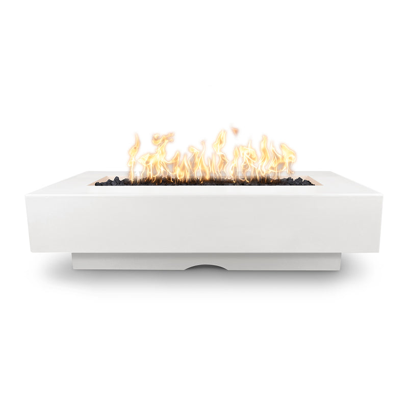 Del Mar Rectangular 84" Fire Table | The Outdoor Plus GFRC Fire Pits-Limestone