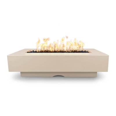 Del Mar Rectangular 84" Fire Table | The Outdoor Plus GFRC Fire Pits-Vanilla