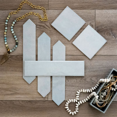 Renzo Sky Pickett 2.5" x 13" | Ceramic Tile for Kitchens & Bathrooms