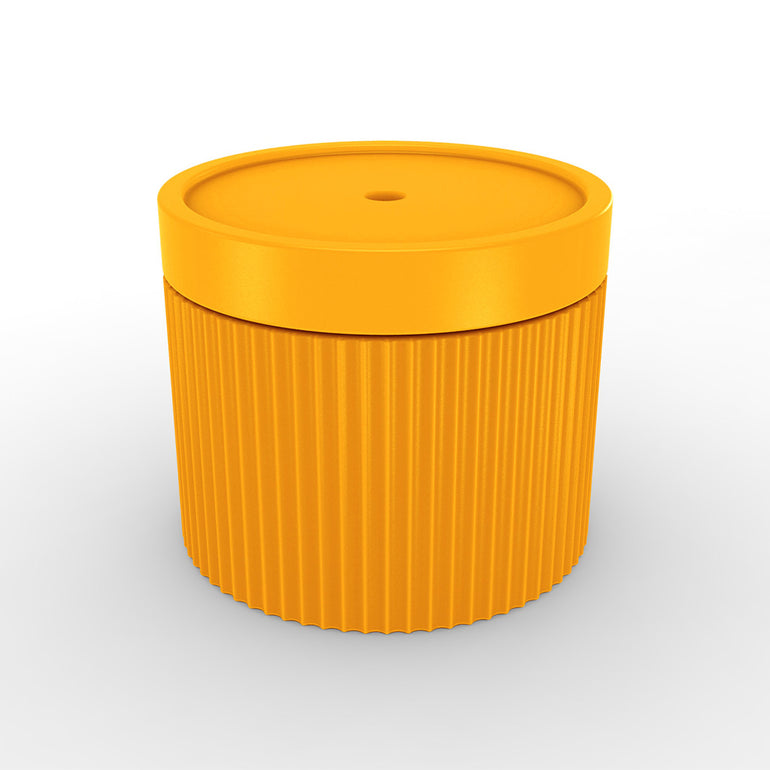 Ripple Wide Table with Umbrella Hole | In Pool & Patio Side Table | Yellow