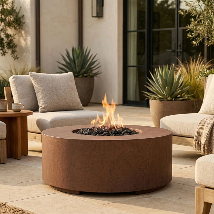 Prism Hardscapes Rotondo Fire Bowl | Outdoor Gas Fire Pit