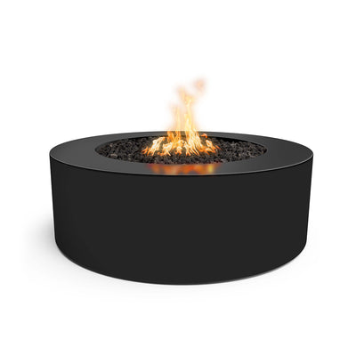 Unity Round 48" Fire Table, Powder Coated Metal, Black | Outdoor Fire Pit