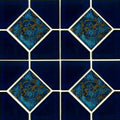 Royal Blue Akron, 6" x 6" Deco - Porcelain Pool Tile