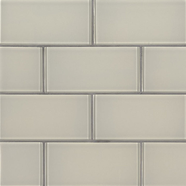 Snowcap White, 3" x 6" | SMOT-GL-T-SNWHT36 | MSI Glass Subway Tile