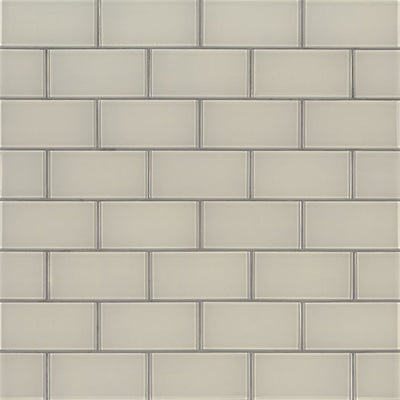 Snowcap White, 3" x 6" | SMOT-GL-T-SNWHT36 | MSI Glass Subway Tile