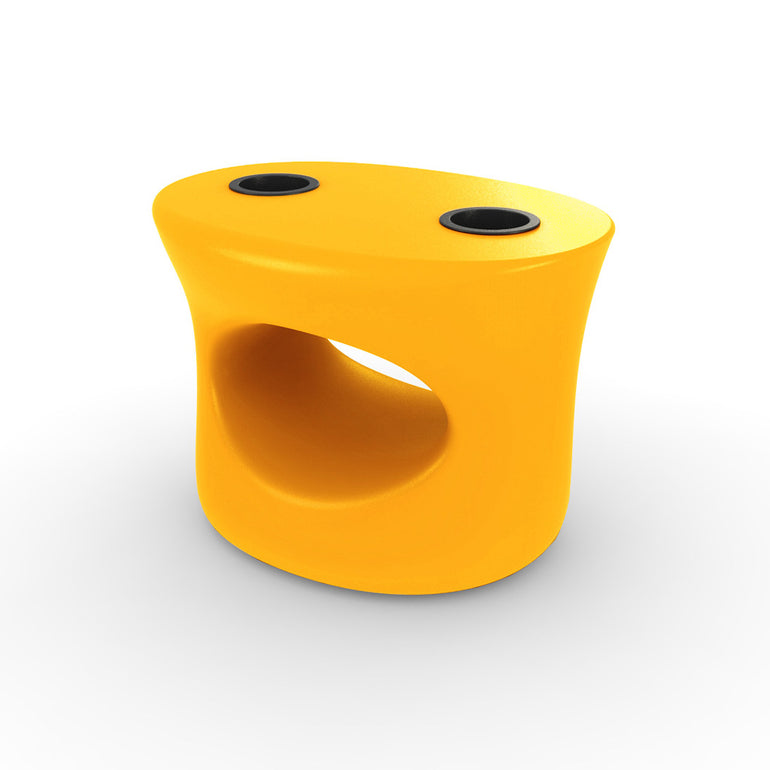 SPL22101T1YEBL	Amped Stool/Table with Black Cupholders, Yellow - Pool Accessory