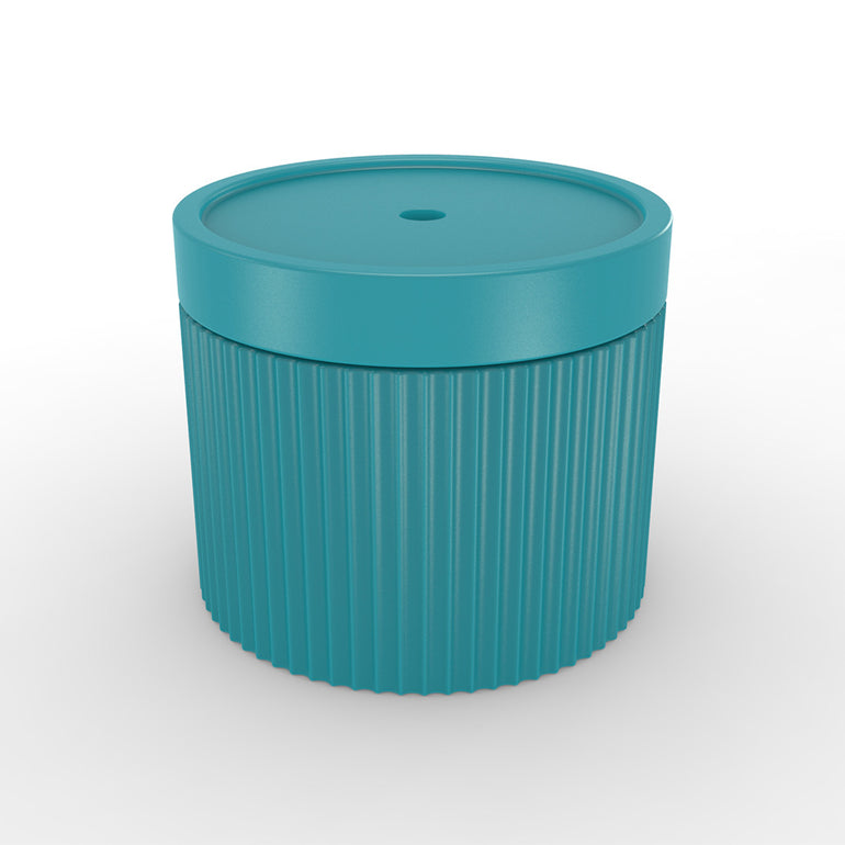 Ripple Wide Table with Umbrella Hole | In Pool & Patio Side Table | Surf Blue