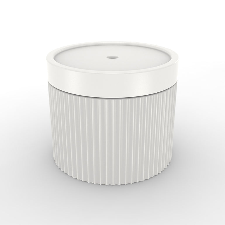 Ripple Wide Table with Umbrella Hole | In Pool & Patio Side Table | White