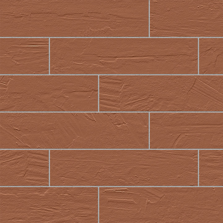 Saltstone Venetian Red, 6" x 24" Porcelain Tile | Pool Waterline Tile