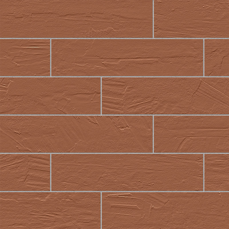 Saltstone Venetian Red, 6" x 24" Porcelain Tile | Pool Waterline Tile