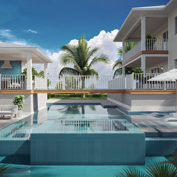 Saltstone Venetian Bay, 6" x 24" Porcelain Tile | Pool Waterline Tile