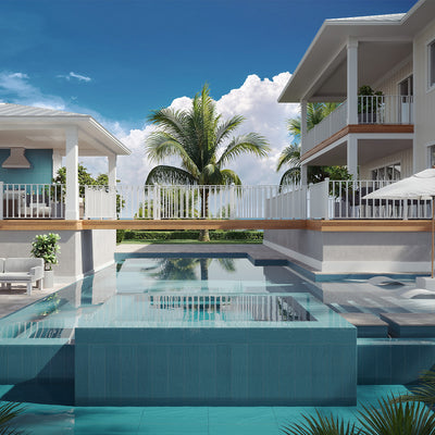 Saltstone Venetian Bay, 6" x 24" Porcelain Tile | Pool Waterline Tile