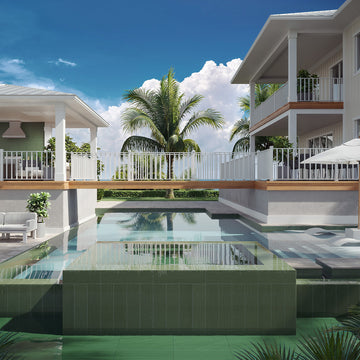 Saltstone Venetian Clover, 6" x 24" Porcelain Tile | Shop Pool Tile