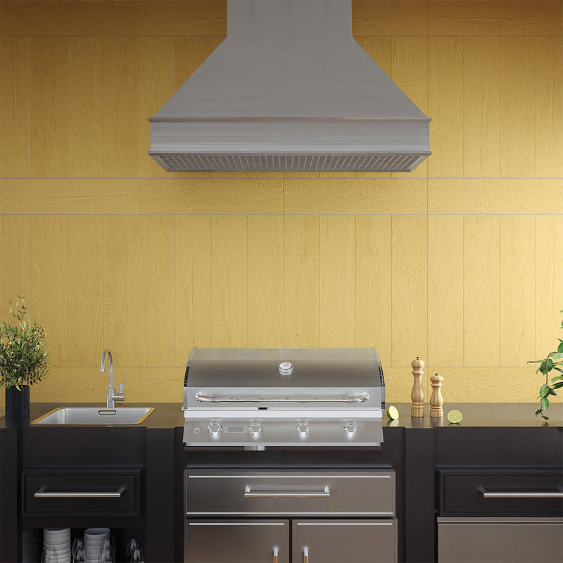 Saltstone Venetian Gold, 6" x 24" Porcelain Tile | Pool Waterline Tile