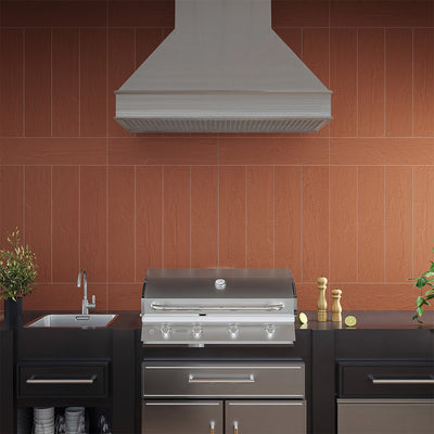 Saltstone Venetian Red, 6" x 24" Porcelain Tile | Pool Waterline Tile