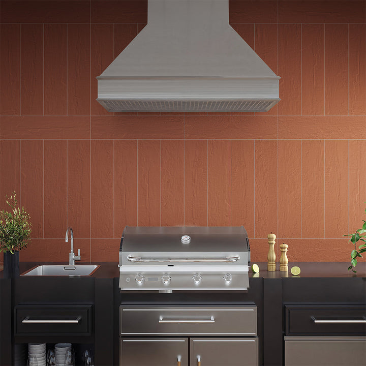 Saltstone Venetian Red, 6" x 24" Porcelain Tile | Pool Waterline Tile