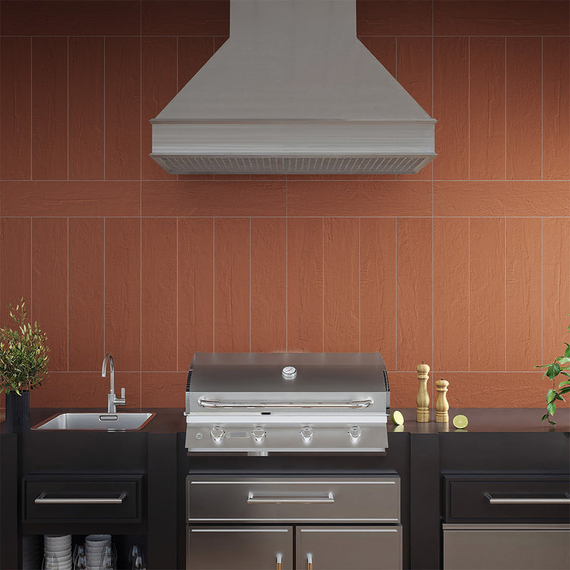 Saltstone Venetian Red, 6" x 24" Porcelain Tile | Pool Waterline Tile