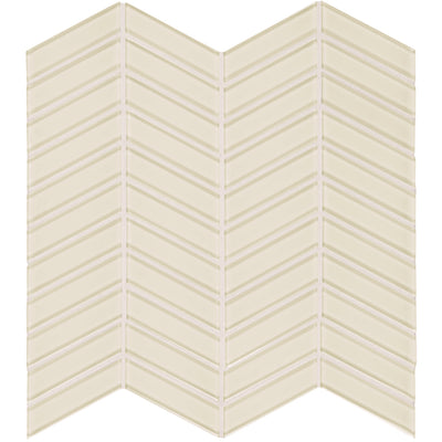Sand Chevron, Glass Tile | Tesoro Backsplash & Wall Tile