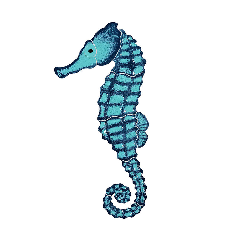 Seahorse Left - Aqua | SHOAQL | Pool Mosaic