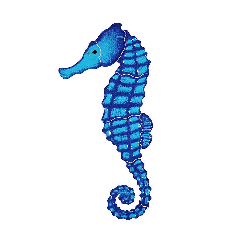 Seahorse Left - Blue | SHOBLL | Pool Mosaic