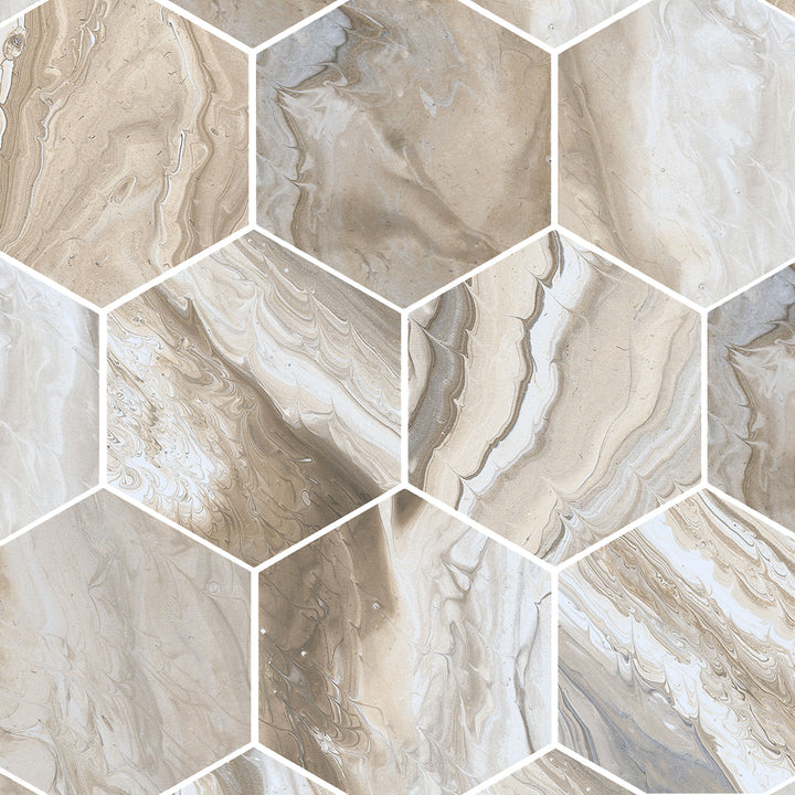 Selleny Beige, Hexagon Porcelain Tile | Kitchen, Spa, and Pool Tile