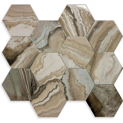 Selleny Beige, Hexagon Porcelain Tile | Kitchen, Spa, and Pool Tile