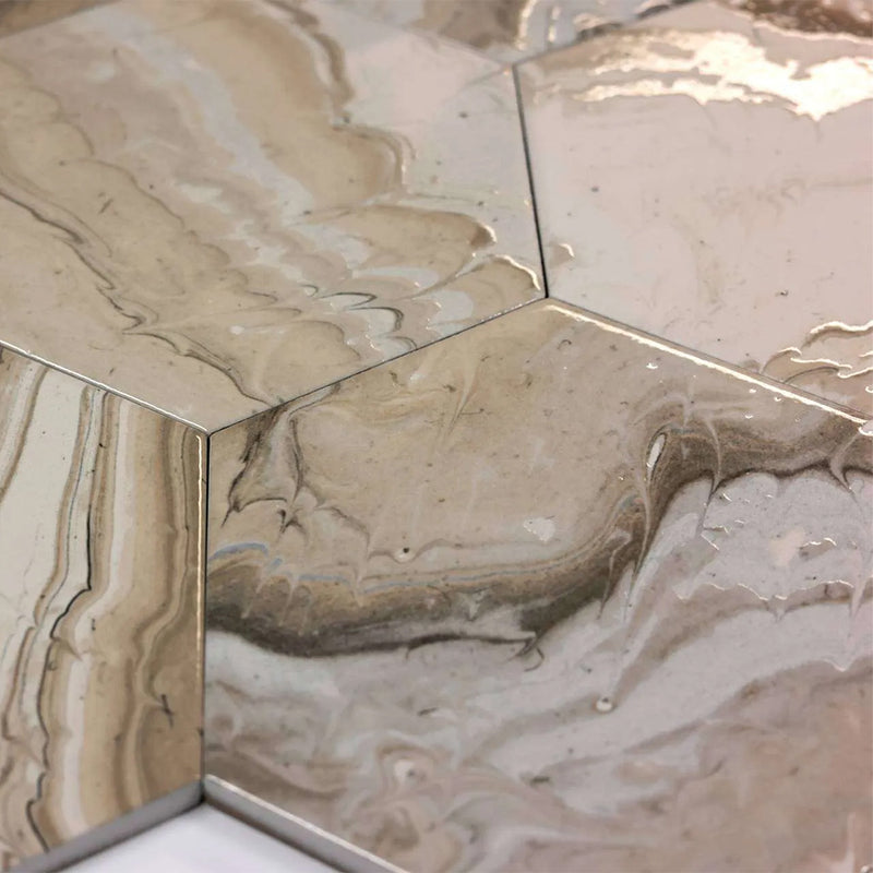 Selleny Beige, Hexagon Porcelain Tile | Kitchen, Spa, and Pool Tile