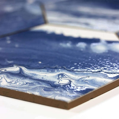 Selleny Ocean, Hexagon Porcelain Tile | Kitchen, Spa, and Pool Tile