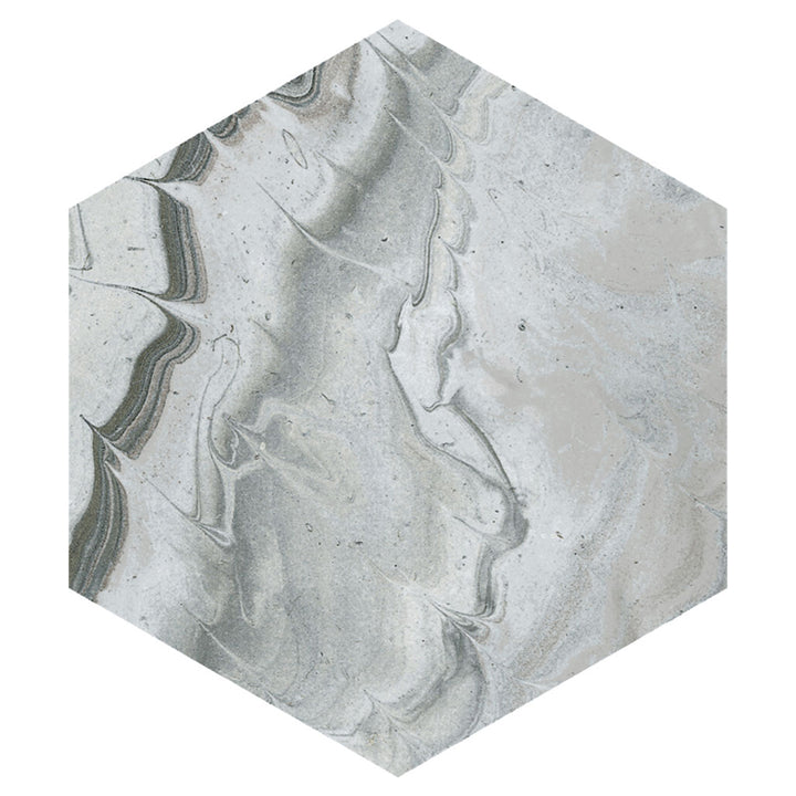 Selleny Gray, Hexagon Porcelain Tile | Kitchen, Spa, and Pool Tile