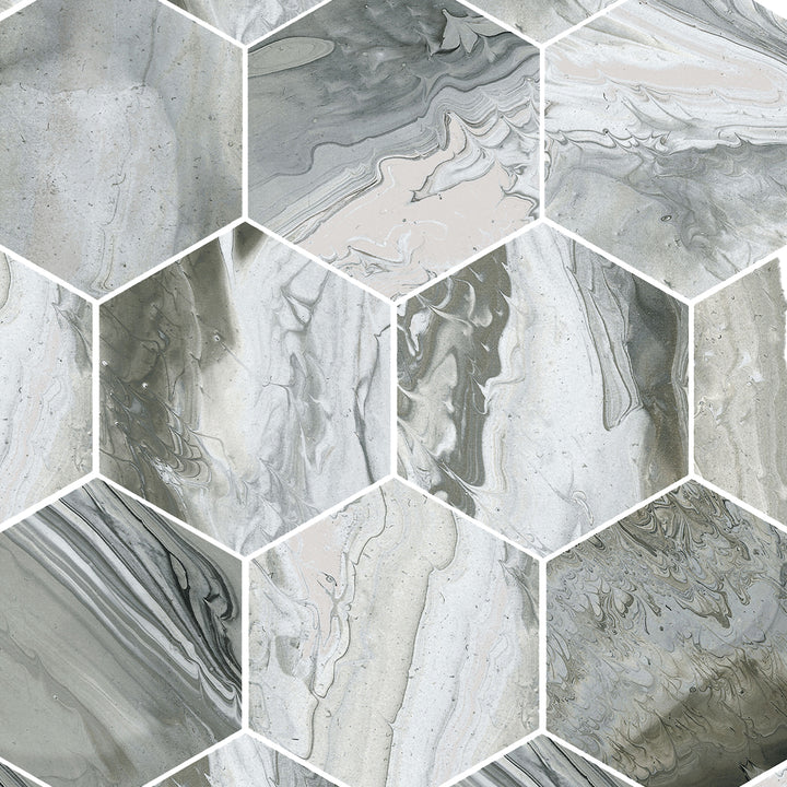 Selleny Gray, Hexagon Porcelain Tile | Kitchen, Spa, and Pool Tile