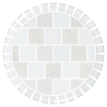 Signature White, 12.5" Barstool Toppers | Swimming Pool Mosaics